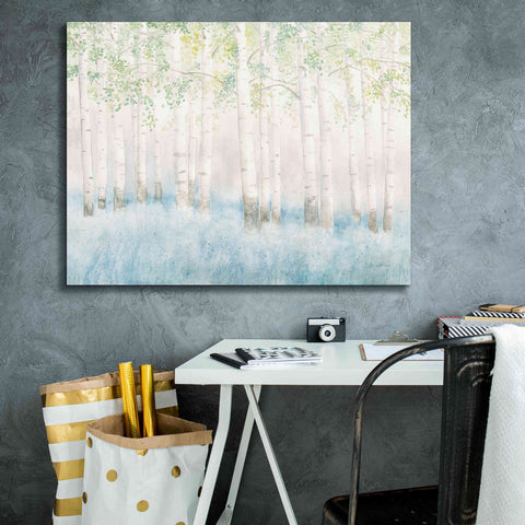 Image of 'Soft Birches' by James Wiens, Canvas Wall Art,34 x 26
