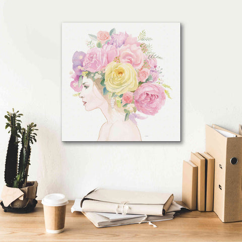 Image of 'Flowers in her Hair' by James Wiens, Canvas Wall Art,18 x 18