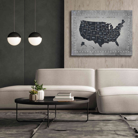 Image of 'Riveting USA Map' by James Wiens, Canvas Wall Art,54 x 40