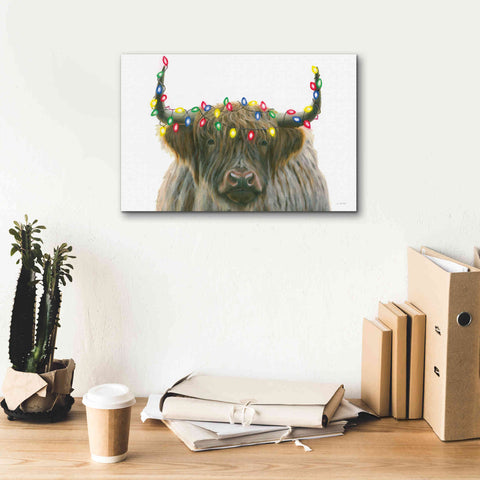 Image of 'Holiday Highlander' by James Wiens, Canvas Wall Art,18 x 12