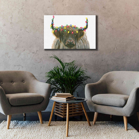 Image of 'Holiday Highlander' by James Wiens, Canvas Wall Art,40 x 26