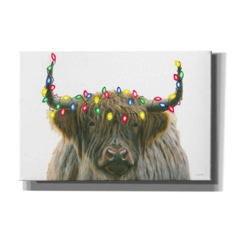 Image of 'Holiday Highlander' by James Wiens, Canvas Wall Art,18x12x1.1x0,26x18x1.1x0,40x26x1.74x0,60x40x1.74x0