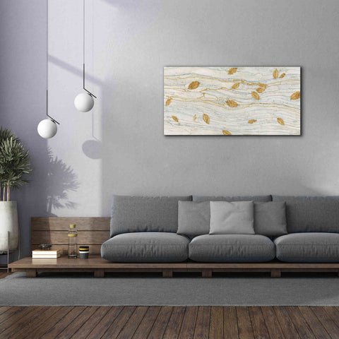 Image of 'Golden Fossil Leaves' by James Wiens, Canvas Wall Art,60 x 30