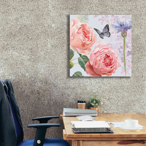 Image of 'Boho Bouquet II Blue' by James Wiens, Canvas Wall Art,26 x 26