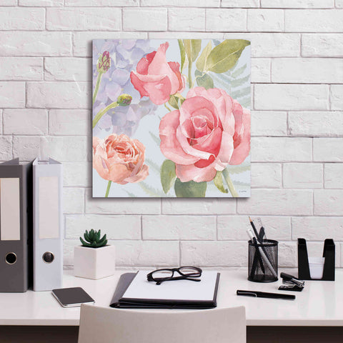 Image of 'Boho Bouquet III Blue' by James Wiens, Canvas Wall Art,18 x 18