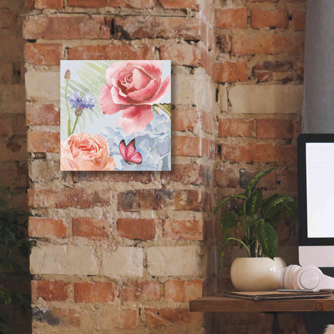 Image of 'Boho Bouquet IV Blue' by James Wiens, Canvas Wall Art,12 x 12