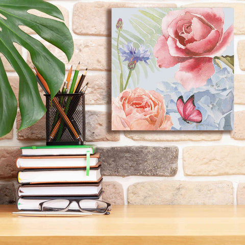 Image of 'Boho Bouquet IV Blue' by James Wiens, Canvas Wall Art,12 x 12