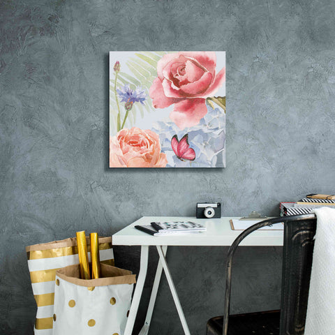 Image of 'Boho Bouquet IV Blue' by James Wiens, Canvas Wall Art,18 x 18