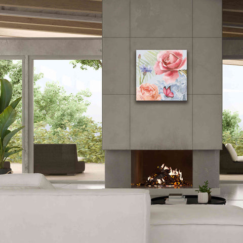 Image of 'Boho Bouquet IV Blue' by James Wiens, Canvas Wall Art,26 x 26