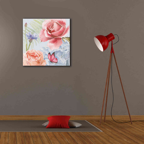 Image of 'Boho Bouquet IV Blue' by James Wiens, Canvas Wall Art,26 x 26