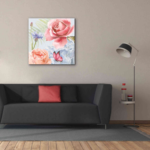 Image of 'Boho Bouquet IV Blue' by James Wiens, Canvas Wall Art,37 x 37