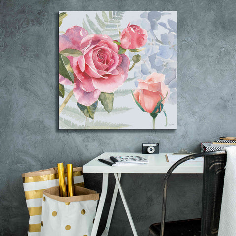 Image of 'Boho Bouquet V Blue' by James Wiens, Canvas Wall Art,26 x 26