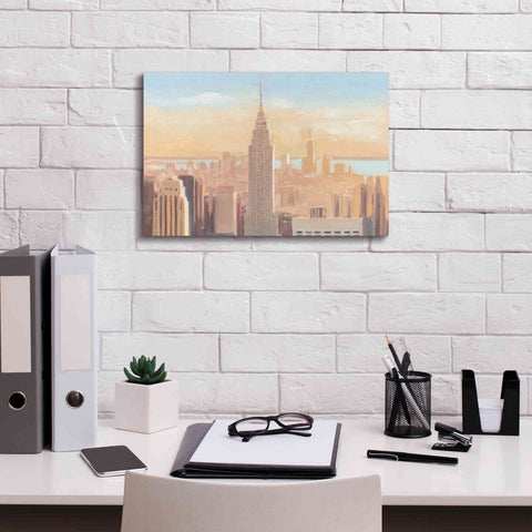 Image of 'Manhattan Dawn' by James Wiens, Canvas Wall Art,18 x 12