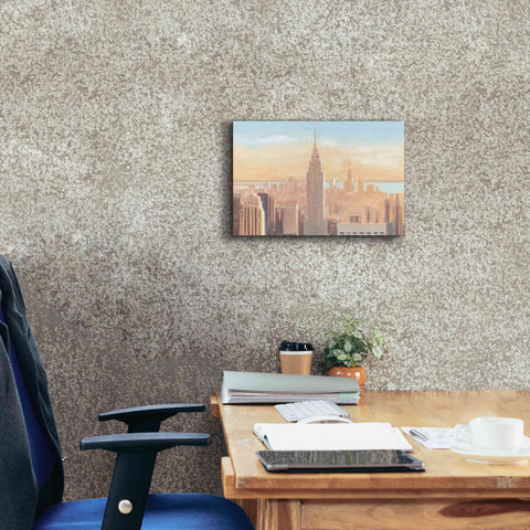 Image of 'Manhattan Dawn' by James Wiens, Canvas Wall Art,18 x 12
