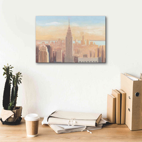 Image of 'Manhattan Dawn' by James Wiens, Canvas Wall Art,18 x 12