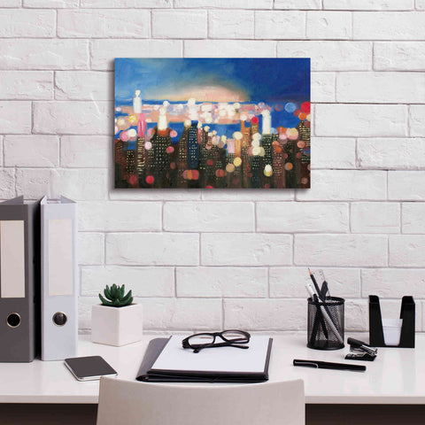 Image of 'City Lights' by James Wiens, Canvas Wall Art,18 x 12