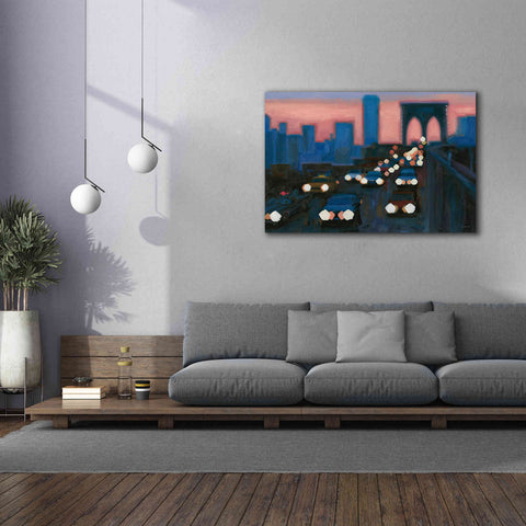 Image of 'Brooklyn Bridge Evening' by James Wiens, Canvas Wall Art,60 x 40