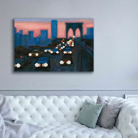 Image of 'Brooklyn Bridge Evening' by James Wiens, Canvas Wall Art,60 x 40