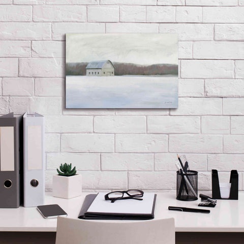 Image of 'Winter Barn' by James Wiens, Canvas Wall Art,18 x 12