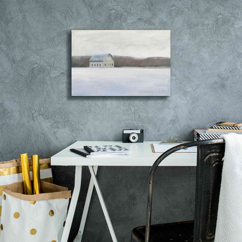 Image of 'Winter Barn' by James Wiens, Canvas Wall Art,18 x 12