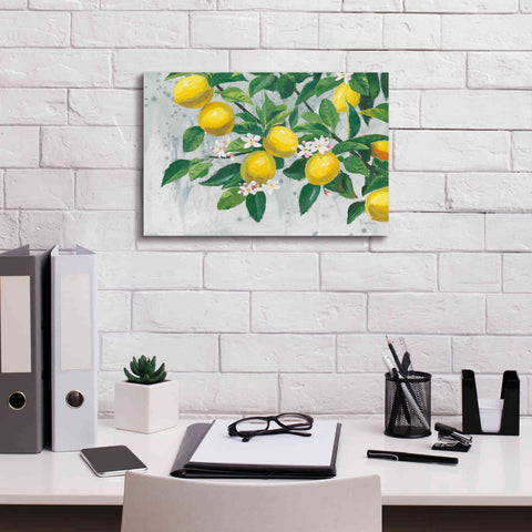 Image of 'Zesty Lemons' by James Wiens, Canvas Wall Art,18 x 12