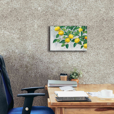 Image of 'Zesty Lemons' by James Wiens, Canvas Wall Art,18 x 12