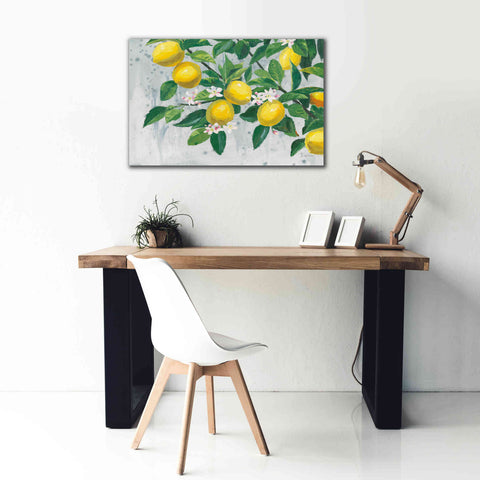 Image of 'Zesty Lemons' by James Wiens, Canvas Wall Art,40 x 26
