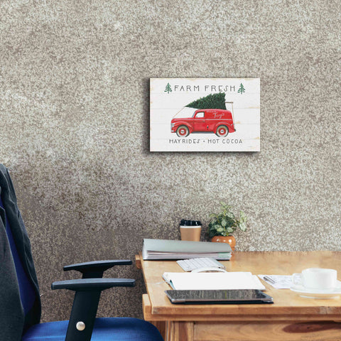 Image of 'Christmas Farm VI' by James Wiens, Canvas Wall Art,18 x 12