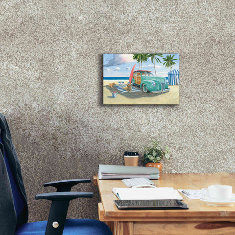 Image of 'Beach Ride III' by James Wiens, Canvas Wall Art,18 x 12