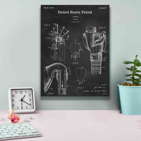 Image of 'Bagpipe Blueprint Patent Chalkboard,' Canvas Wall Art,12 x 16
