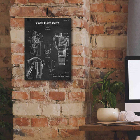 Image of 'Bagpipe Blueprint Patent Chalkboard,' Canvas Wall Art,12 x 16