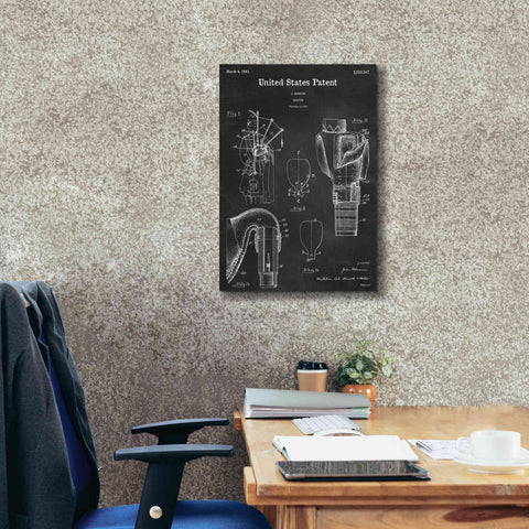 Image of 'Bagpipe Blueprint Patent Chalkboard,' Canvas Wall Art,18 x 26