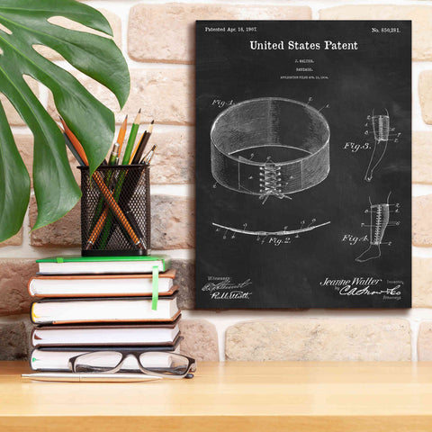Image of 'Bandage Blueprint Patent Chalkboard,' Canvas Wall Art,12 x 16