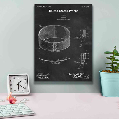 Image of 'Bandage Blueprint Patent Chalkboard,' Canvas Wall Art,12 x 16