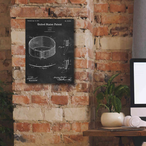 Image of 'Bandage Blueprint Patent Chalkboard,' Canvas Wall Art,12 x 16