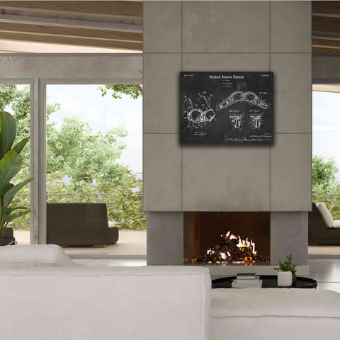 Image of 'Push-up Bra Blueprint Patent Chalkboard,' Canvas Wall Art,34 x 26