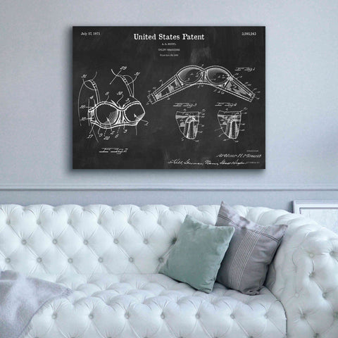 Image of 'Push-up Bra Blueprint Patent Chalkboard,' Canvas Wall Art,54 x 40