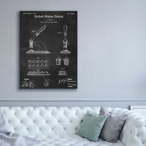 Image of 'Capsuling Medicine Blueprint Patent Chalkboard,' Canvas Wall Art,40 x 54