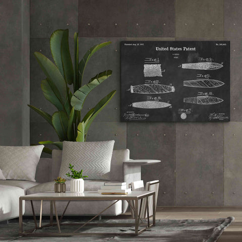 Image of 'Cigar Blueprint Patent Chalkboard,' Canvas Wall Art,54 x 40