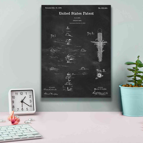 Image of 'Croquet Blueprint Patent Chalkboard,' Canvas Wall Art,12 x 16