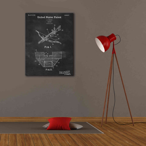 Image of 'Crossbow Blueprint Patent Chalkboard,' Canvas Wall Art,26 x 34