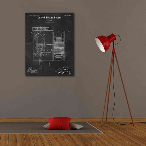 Image of 'Dish Washing Machine Blueprint Patent Chalkboard,' Canvas Wall Art,26 x 34