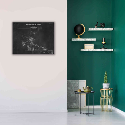Image of 'Drum Beating Mechanism Blueprint Patent Chalkboard,' Canvas Wall Art,34 x 26
