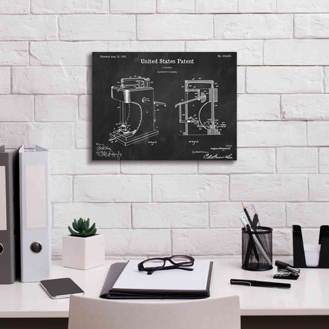 Image of 'Blacksmith's Hammer Blueprint Patent Chalkboard' Canvas Wall Art,16 x 12