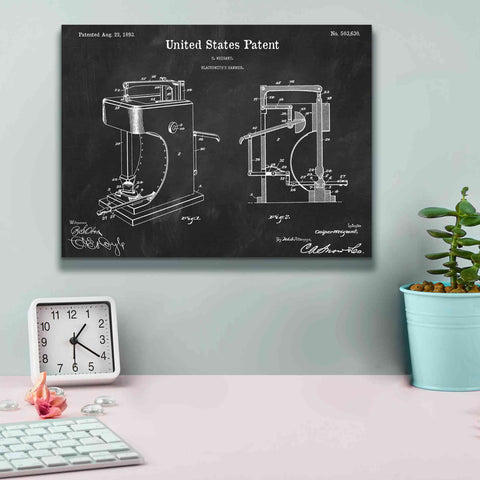 Image of 'Blacksmith's Hammer Blueprint Patent Chalkboard' Canvas Wall Art,16 x 12