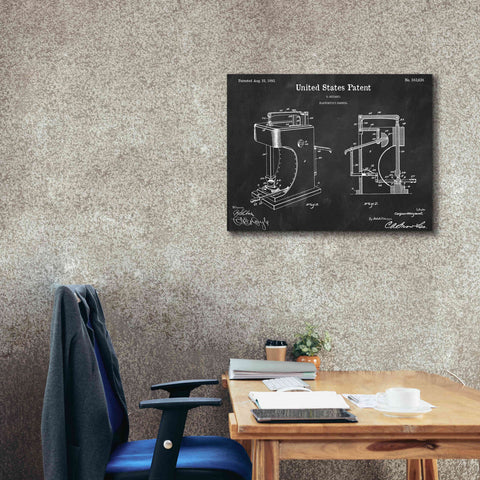 Image of 'Blacksmith's Hammer Blueprint Patent Chalkboard' Canvas Wall Art,34 x 26