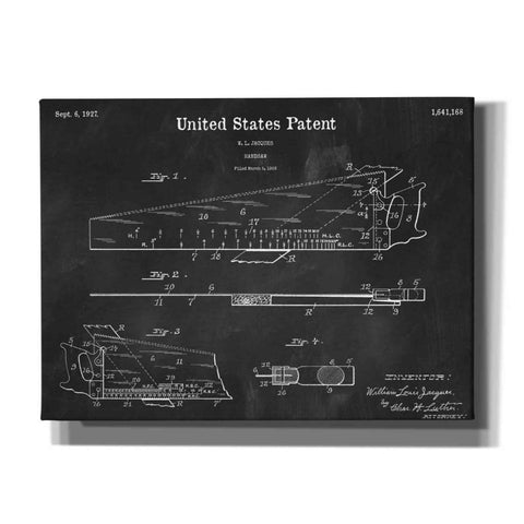 Image of 'Handsaw Blueprint Patent Chalkboard,' Canvas Wall Art,16x12x1.1x0,26x18x1.1x0,34x26x1.74x0,54x40x1.74x0