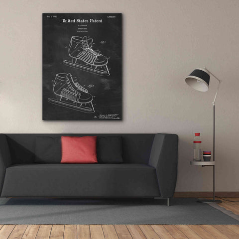 Image of 'Hockey Shoe, 1935 Blueprint Patent Chalkboard,' Canvas Wall Art,40 x 54