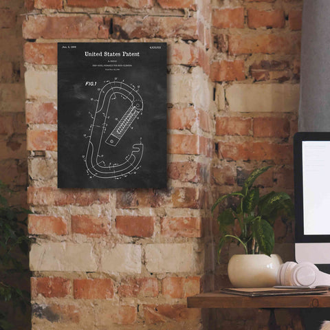 Image of 'Climbing Hook Blueprint Patent Chalkboard,' Canvas Wall Art,12 x 16