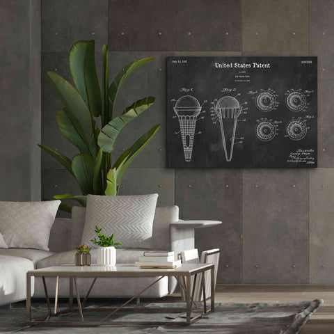 Image of 'Ice Cream Cone Blueprint Patent Chalkboard,' Canvas Wall Art,54 x 40